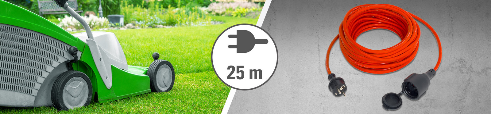 Cable alargador de calidad de 230 V (16 A) - 25 m