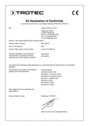 Declaración de conformidad aire acondicionado PAC 2600 S (INT)