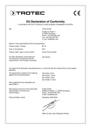 Declaración de conformidad termómetro infrarrojo BP15 (INT)