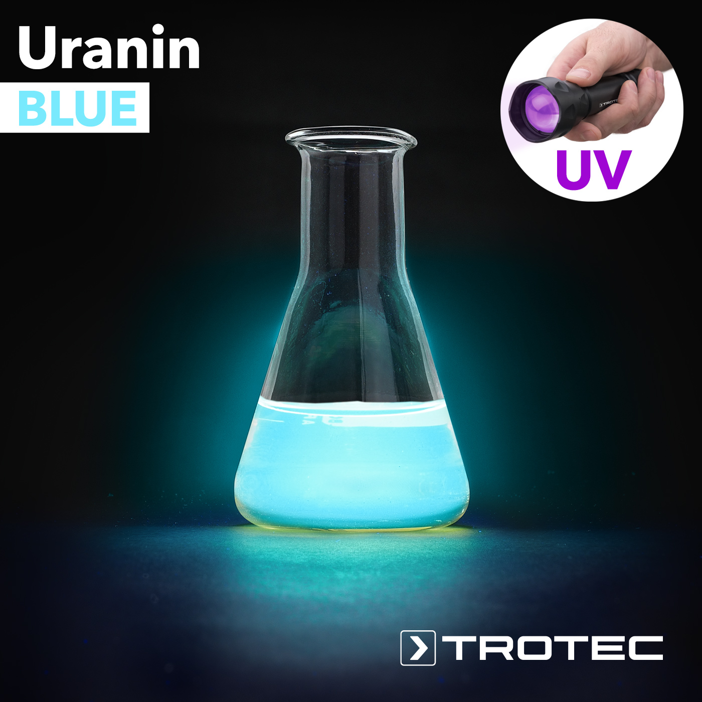 Emulsión de colorante fluorescente Uranin Blue