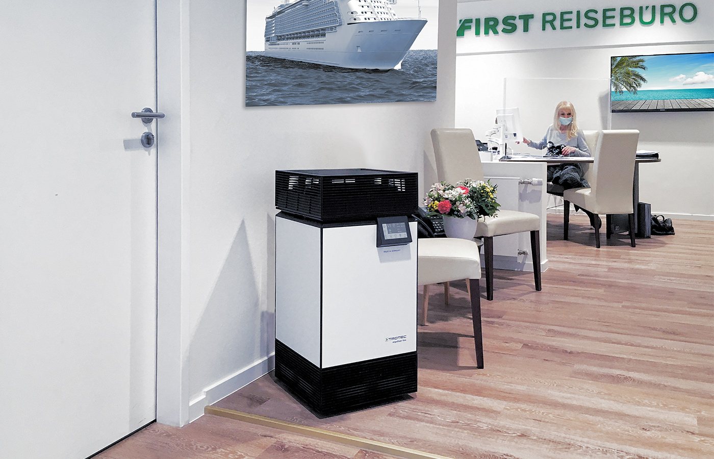 Purificador de aire de alto rendimiento AirgoClean® para tiendas pequeñas